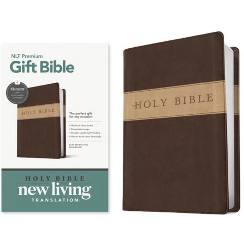 Premium Gift Bible Nlt, Filament Enabled, Tutone (Leatherlike, Dark Brown/Tan, R